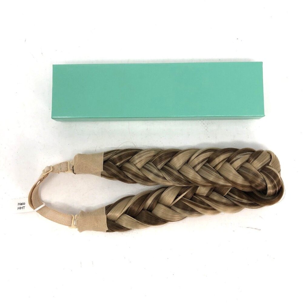 Madison Braids Braided Headband The Halo Brunette Blond Adjustable Elastic Strap